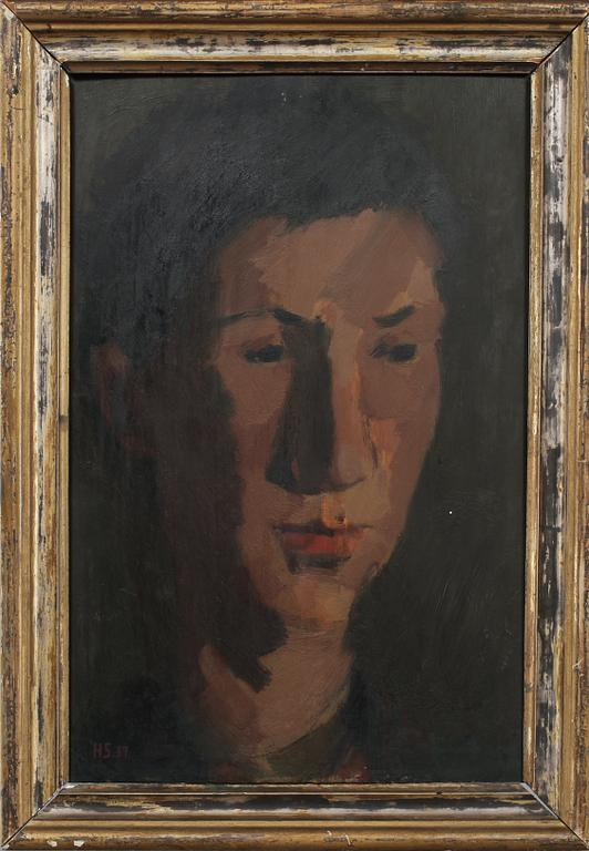 HUGO SIMSON, olja på pannå, signerad och daterad -39.