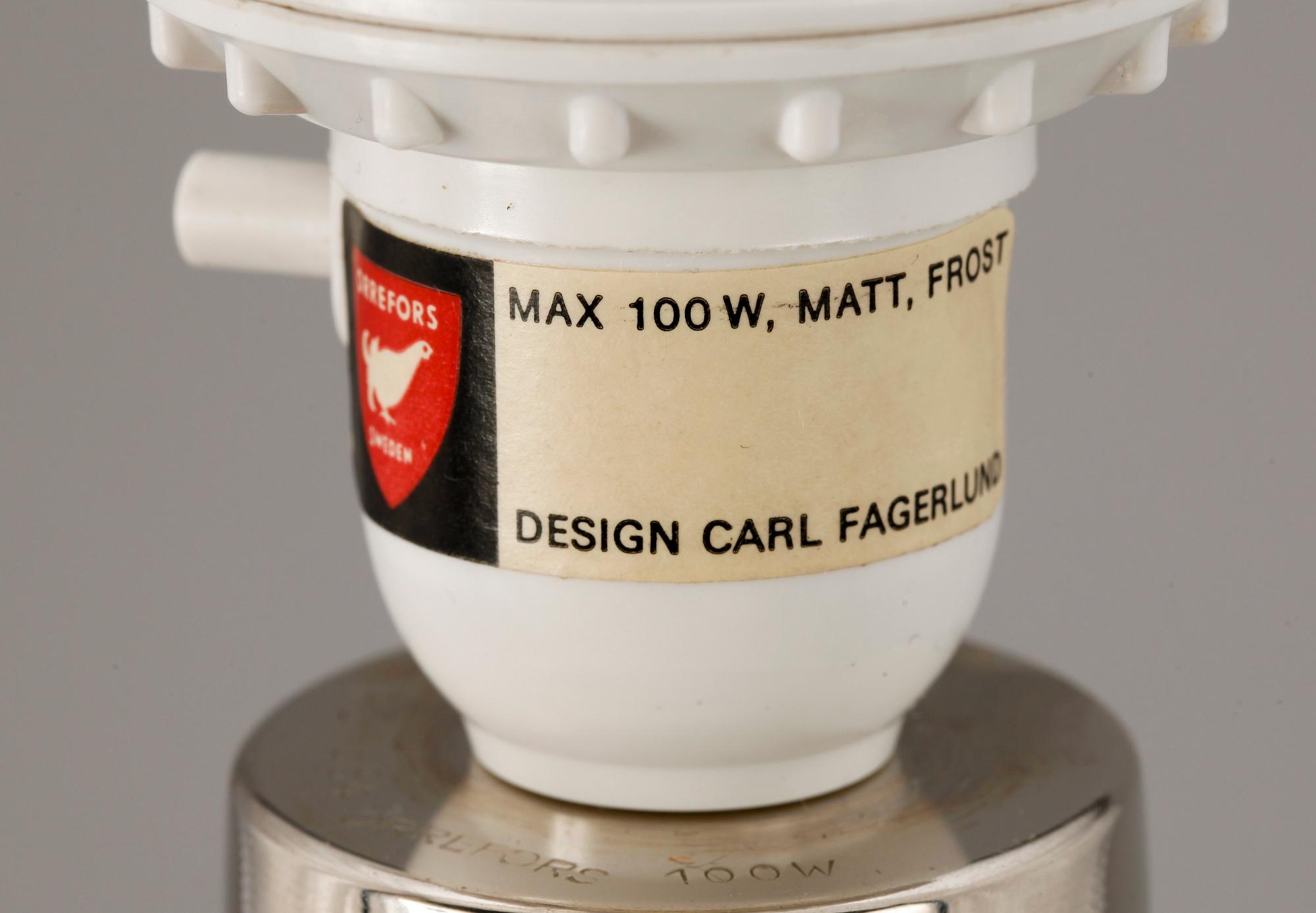 BORDSLAMPA, glas, Carl Fagerlund,  Orrefors.