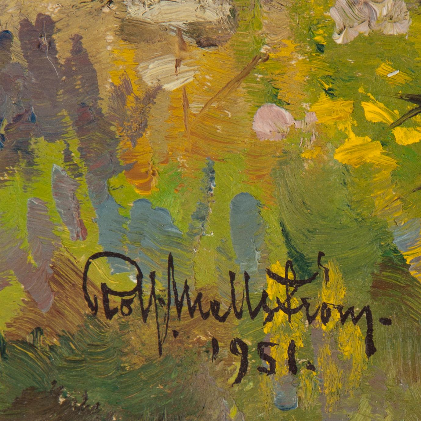 ROLF MELLSTRÖM, olja på pannå, signerad och daterad 1951.