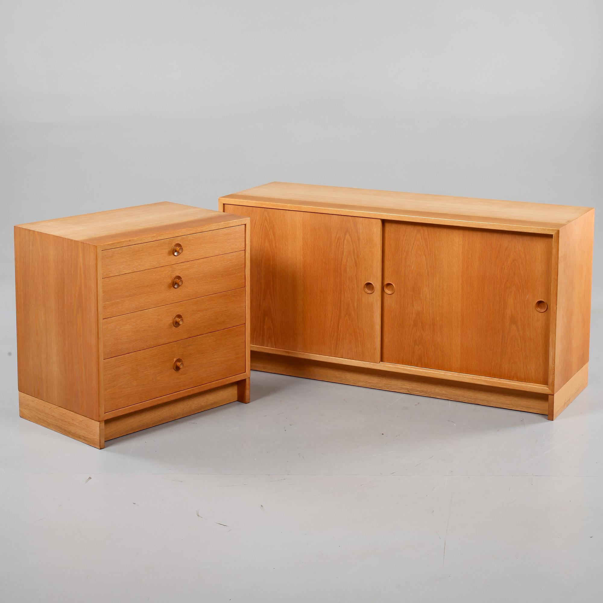 SIDEBOARD samt BYRÅ, "Öresund", Börge Mogensen.