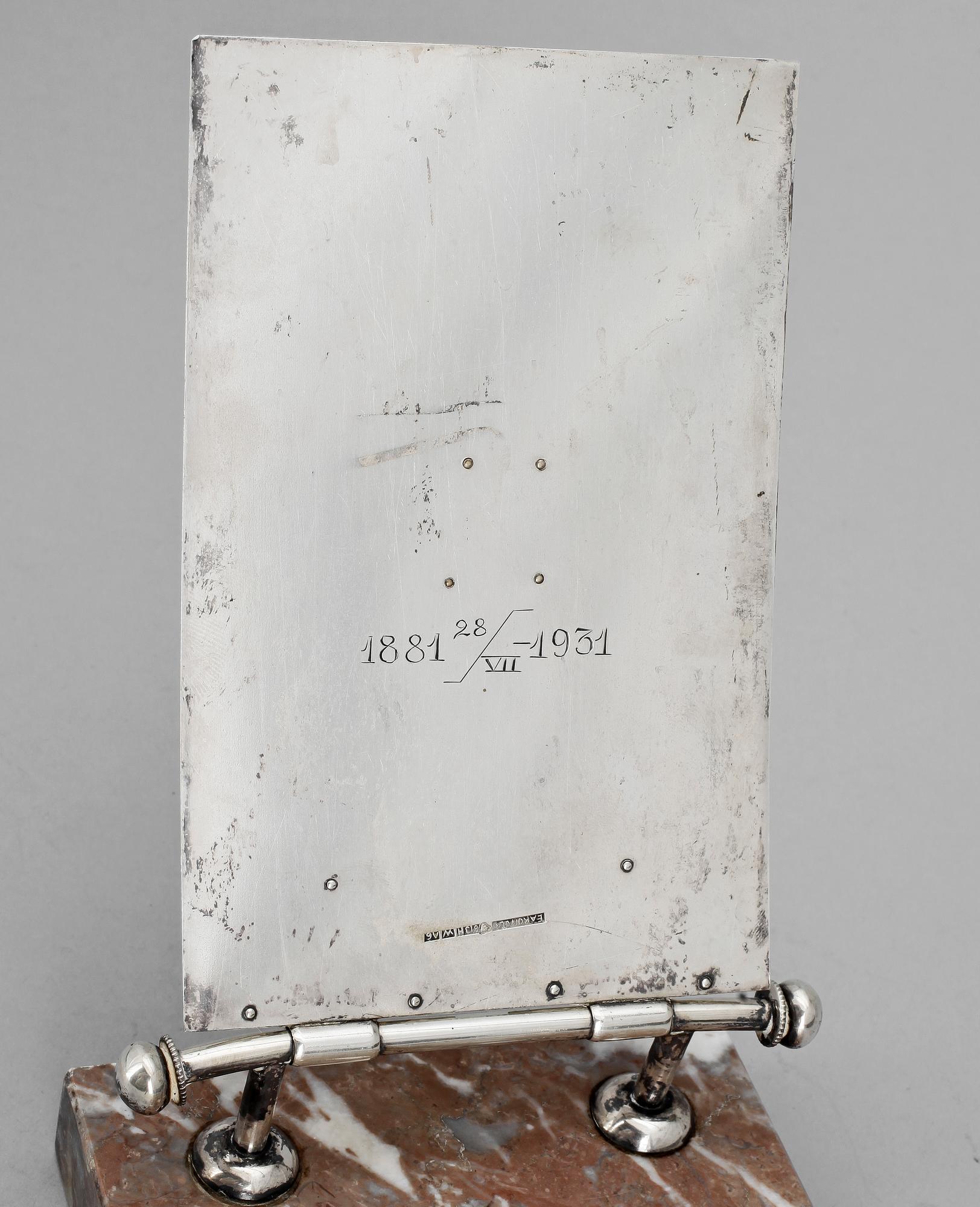 BREVPRESS, silver och marmor, Finland 1930.
