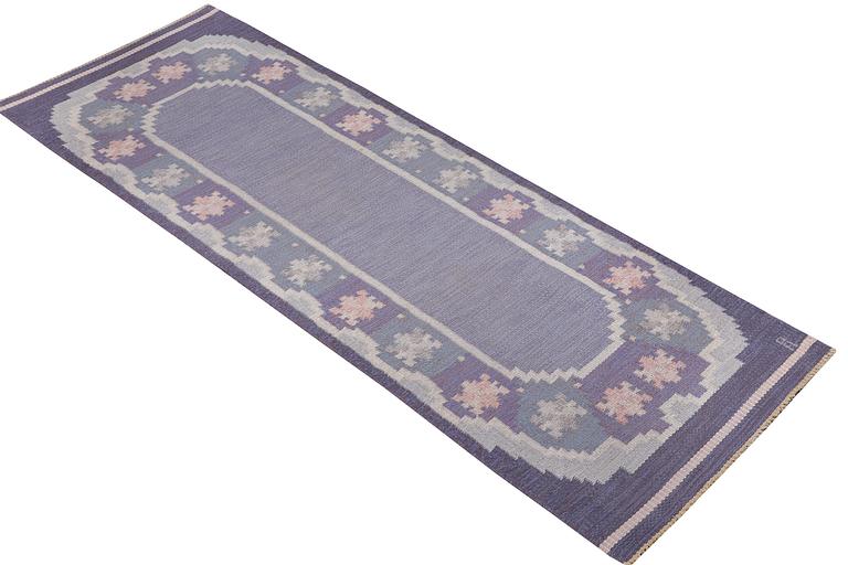 Anna-Johanna Ångström, a flat weave runner carpet, signed Å, Sweden, c. 256 x 85 cm.