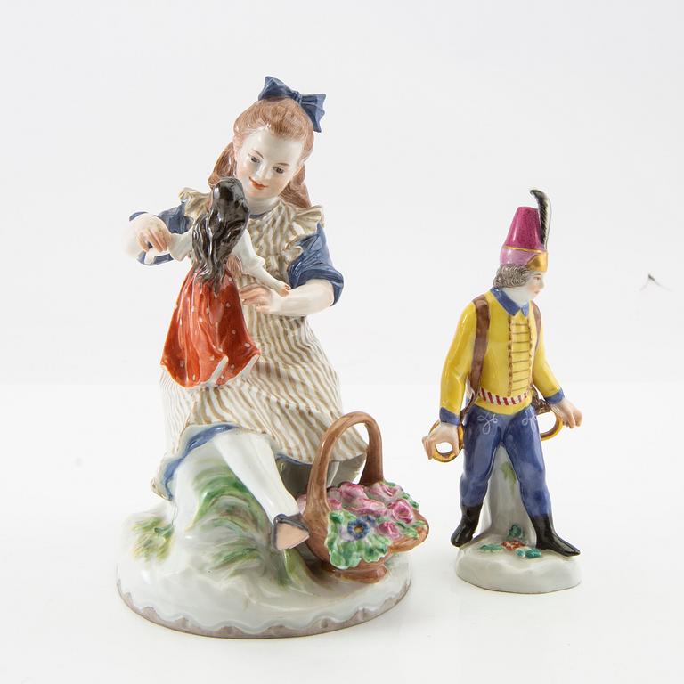 Figurines 2 pcs. Meissen early 1900s porcelain.