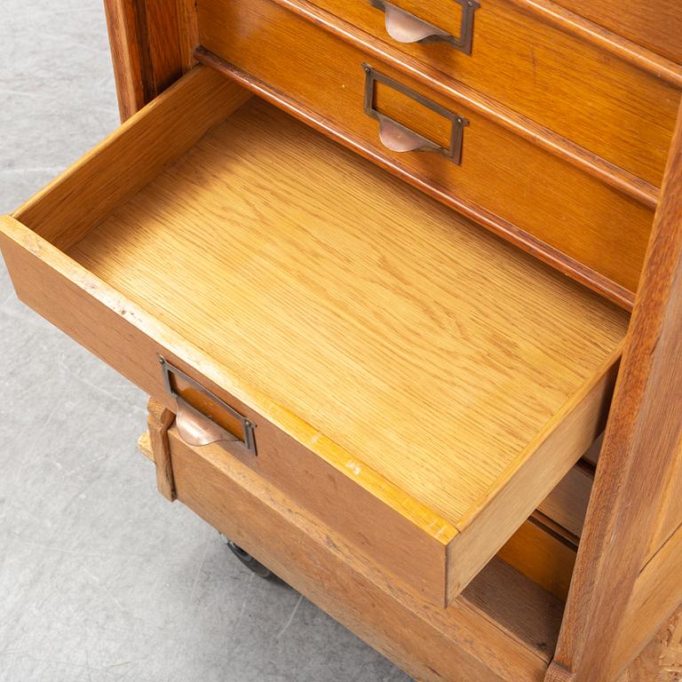 An oak file cabinet, first half of the 20th century.