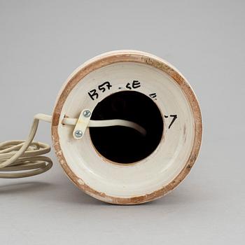 BORDSLAMPA, keramik, Bitossi, Bergboms, 1960-/70-tal.