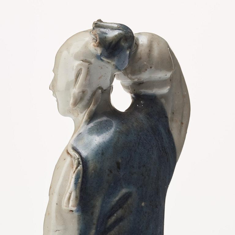 Figurin, blanc de chine. Qingdynastin, 1700-tal.