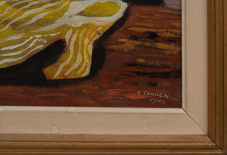 ESAIAS THORÉN, Olja på pannå, signerad o daterad 1946.
