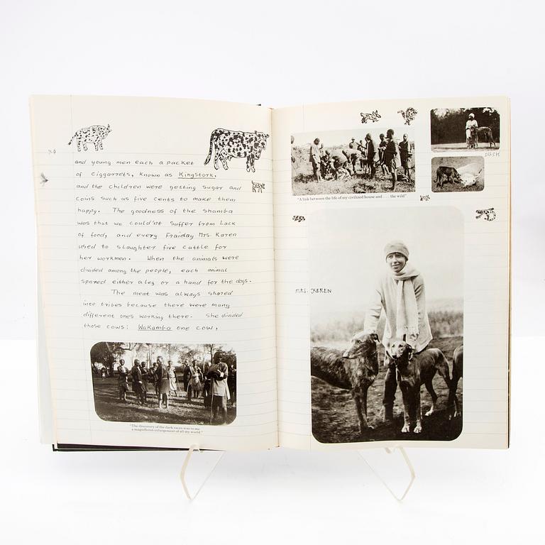 Bok Peter Beard "Longing for Darkness, Kamante's tales" med Kamantes autograf, first edition 1975.