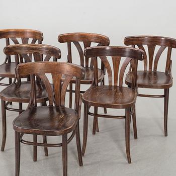 A SET OF 6 THONET STYLE CHAIRS, first half of 20th century.