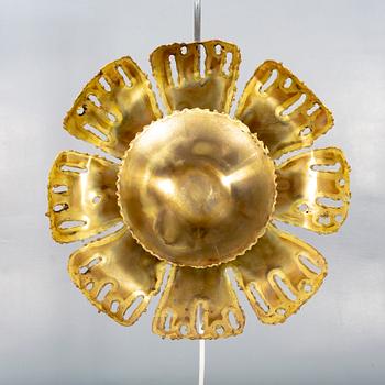 A set of brass ceiling pendant and wall lamp by Svend Aage Holm Sørensen later part of the 20th century.