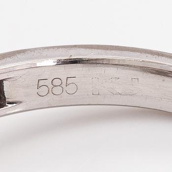 Ring, brilliant and 8/8 cut diamonds, 14K white gold.