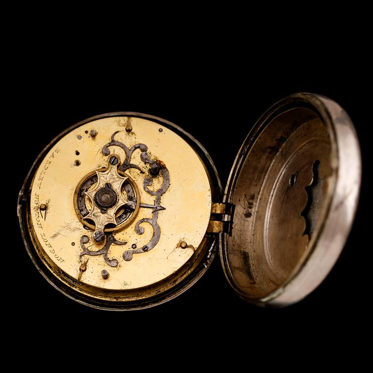 SPINDELUR, silver, Eardley Norton, London, omkring år 1800.