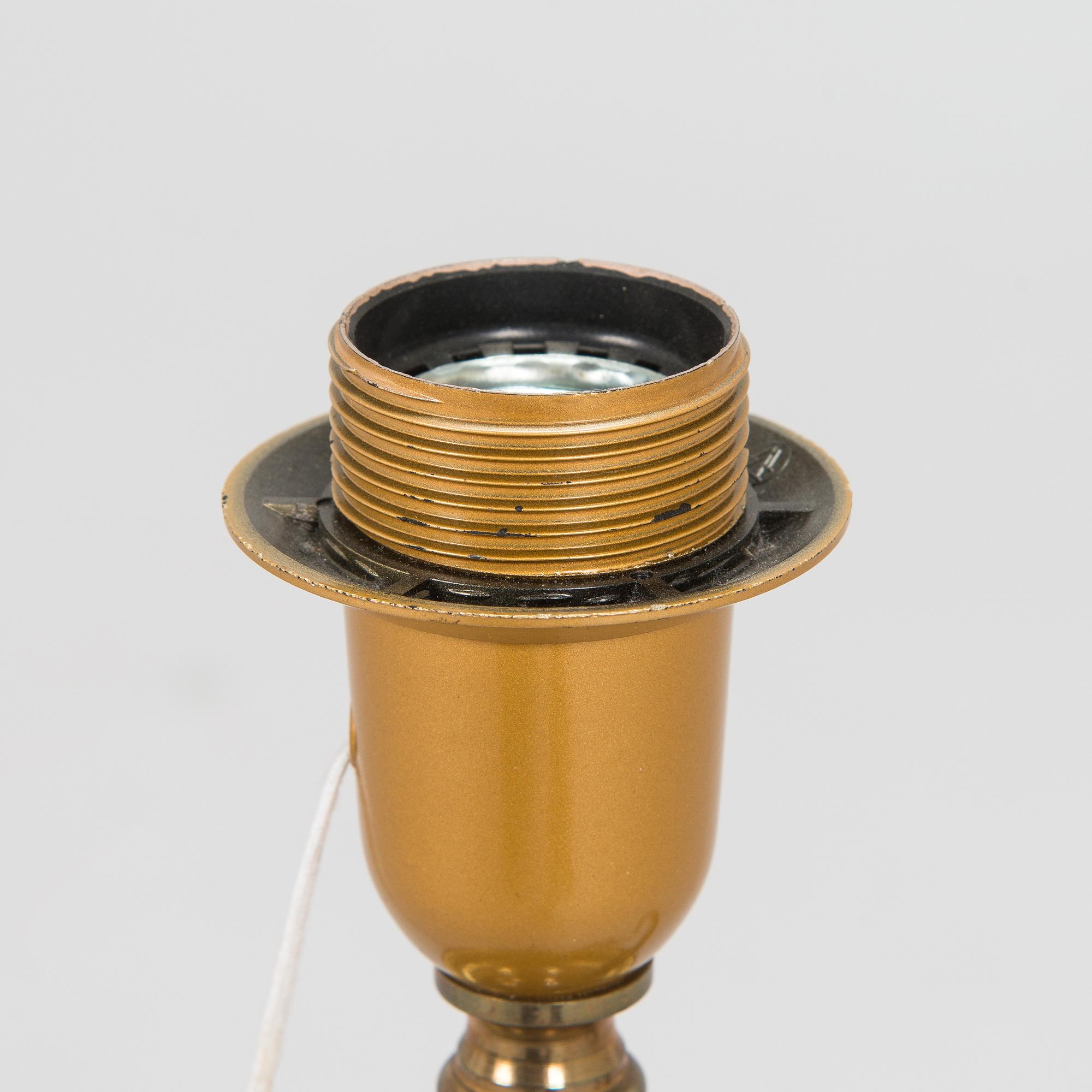 Friedl Holzer-Kjellberg, a ceramic tablelamp, signed Arabia -F.H.Kj.-.