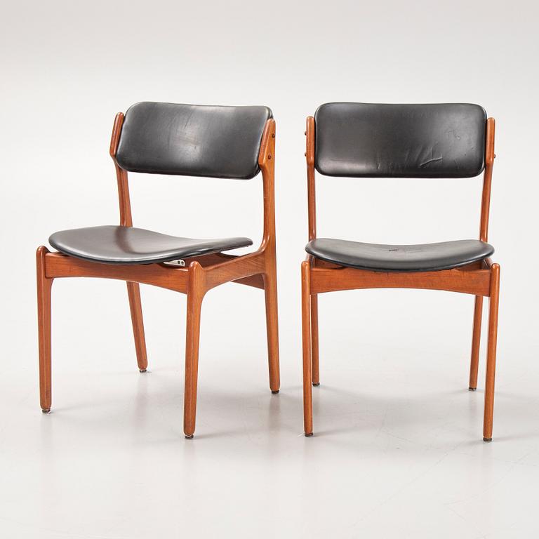 Erik Buch, four model 49 teak chairs, Odense möbelsnickeri, Denmark, 1950's/60's.