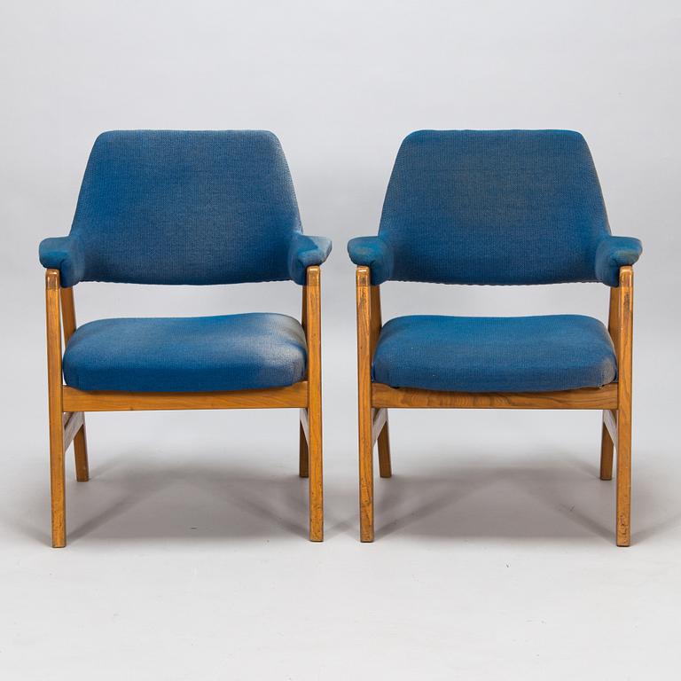 Two armchairs probably by Lasse Ollinkari for Aarne Ervi Architect's office manufacturer Haimi 1952.