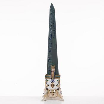 Lladró, figurine, "Thotmes I obelisk (green)", Spain.