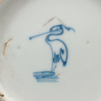 A blue and white dish, Mingdynasty, Wanli (1572-1620).