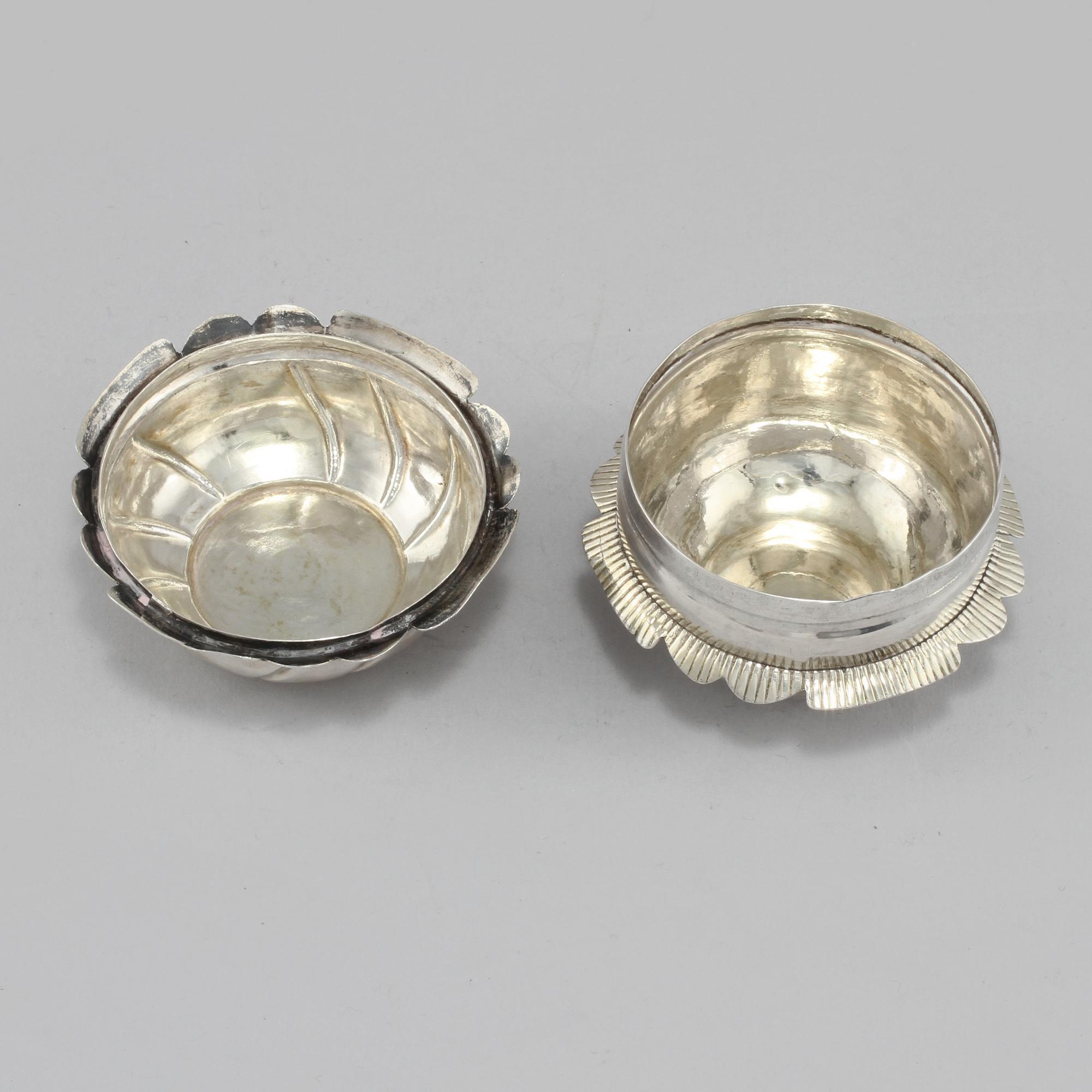 KYRKDOSA, silver, Sven Edvard Nordström, Marstrand, 1856. Vikt 35 g.