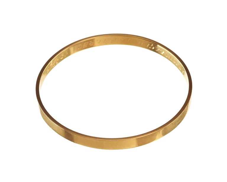 WIWEN NILSSON, armring, Lund 1965, 18k rödguld.