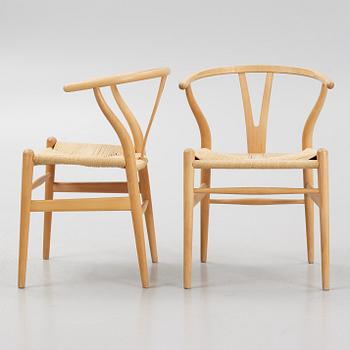 Hans J. Wegner, stolar, 4 st, "CH24", Carl Hansen & Son, Danmark, 2000-tal.