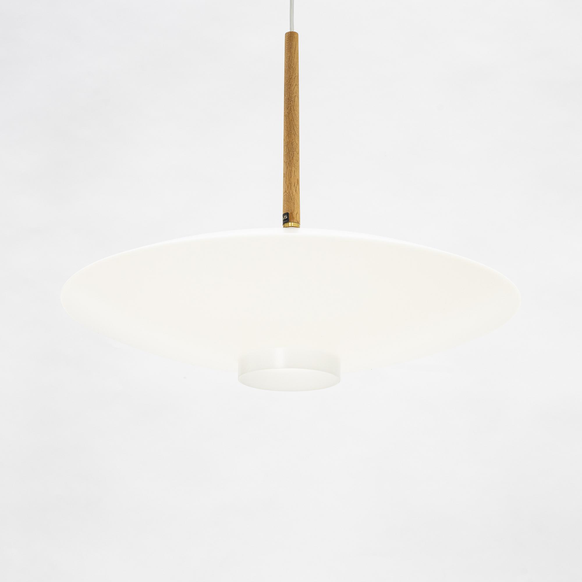 Uno & Östen Kristiansson, a 'Discus' ceiling light, Luxus, Vittsjö, second half of the 20th Century.