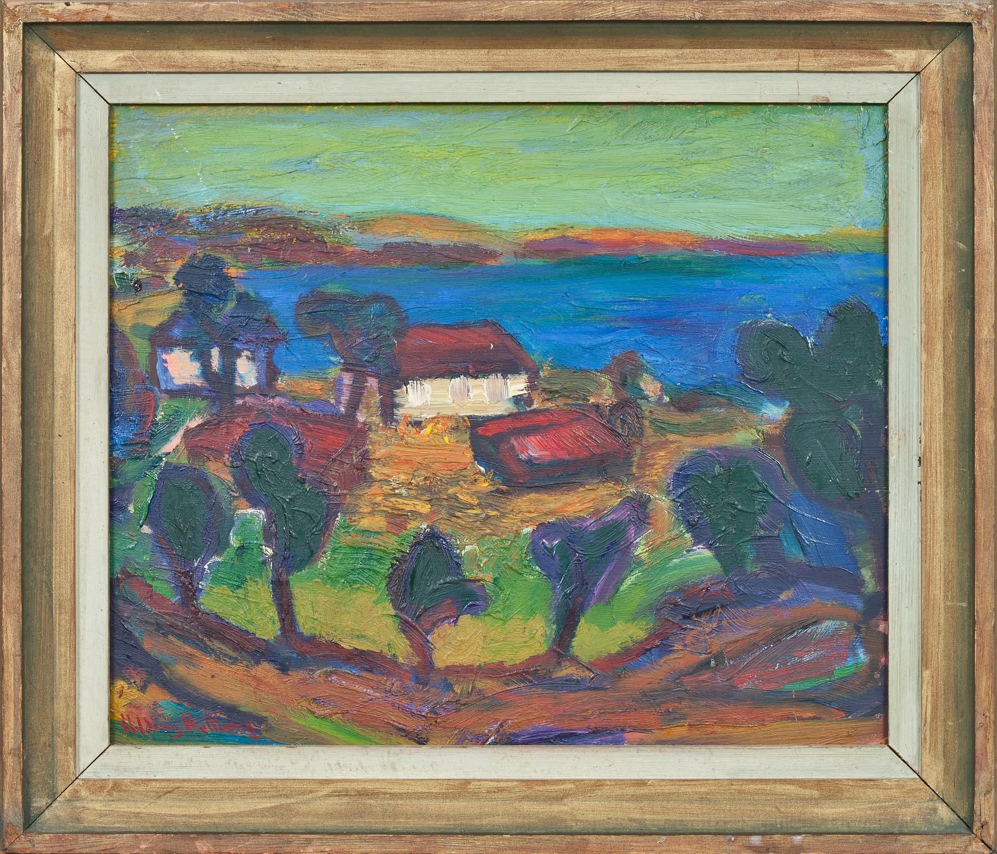 HILDING HULTBERG, olja på pannå, sign.