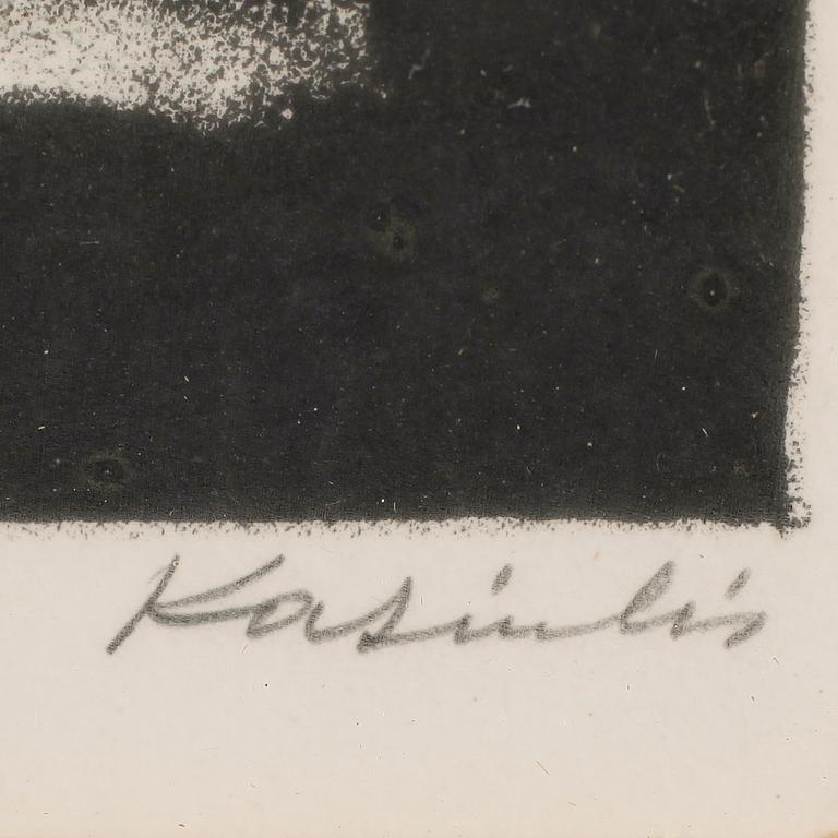 VYTAUTAS KASILIUS, träsnitt, signerad, EA.