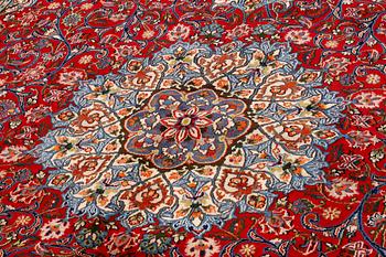 A Semnan rug, signed, 388 x285 cm.