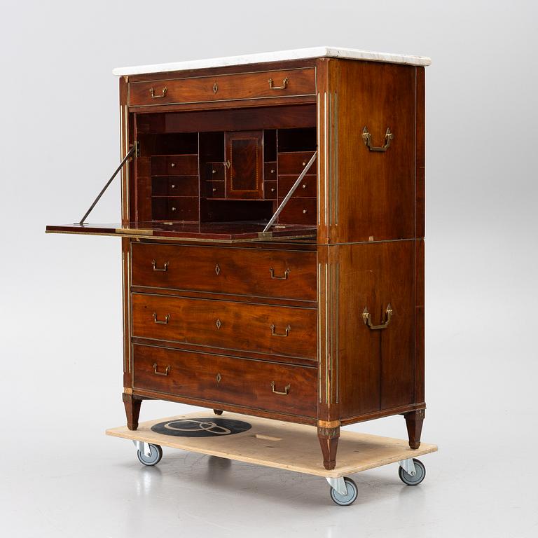 Writing desk, made in Stockholm, circa 1800, Late Gustavian.
