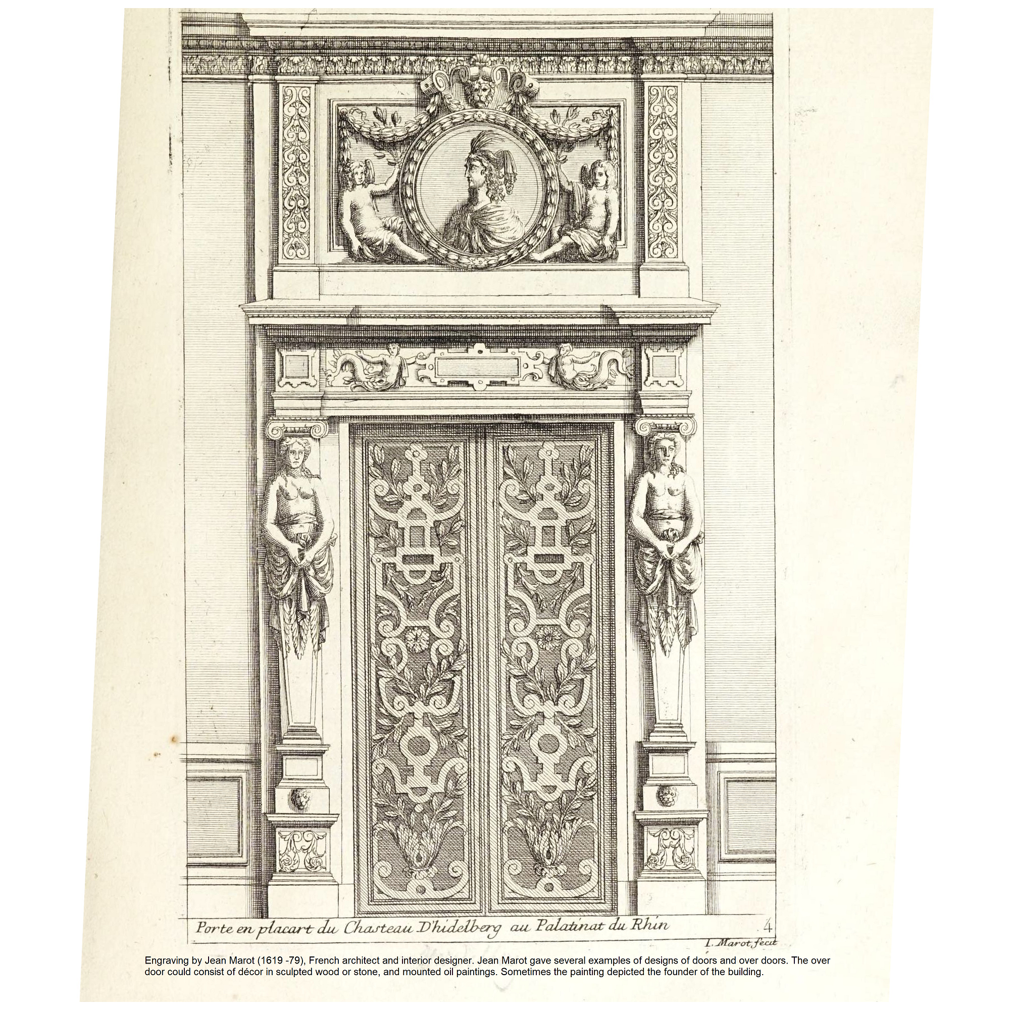 A French late 17th century over door.