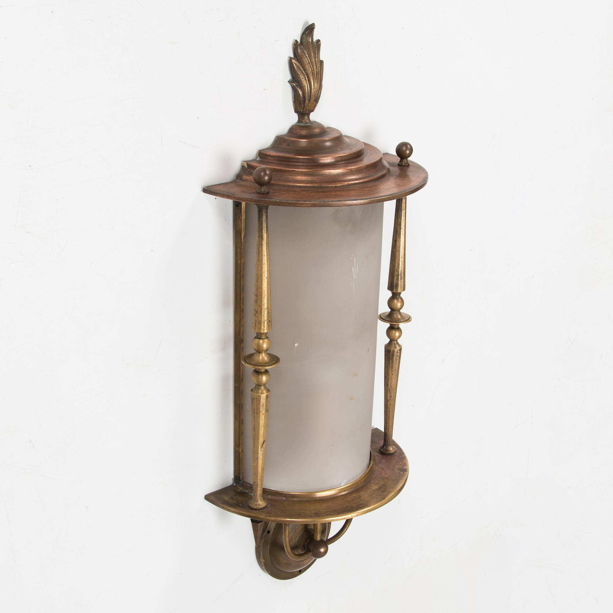 Vägglampa, omkring 1910.