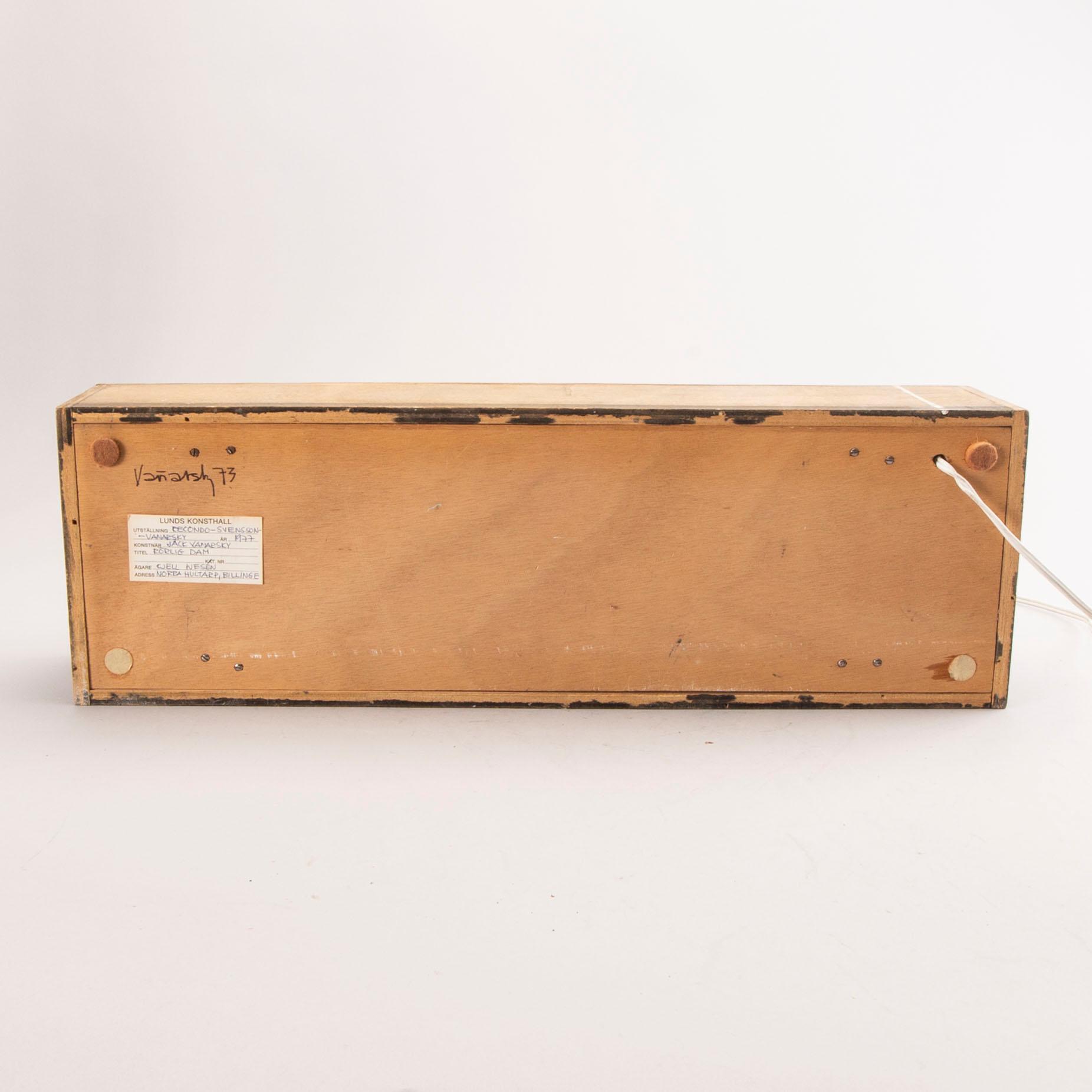 Jack Vanarsky, kinetic sculpture signed and dated 73.