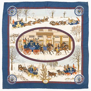 Hermès, scarf, "L'Hiver en Poste".