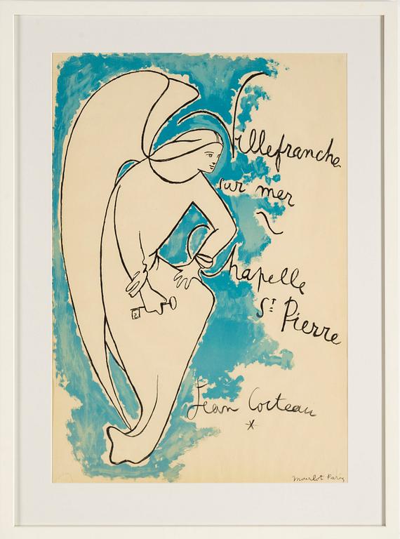 JEAN COCTEAU, lithograph in colours, 1957, printed by Mourlot Paris.