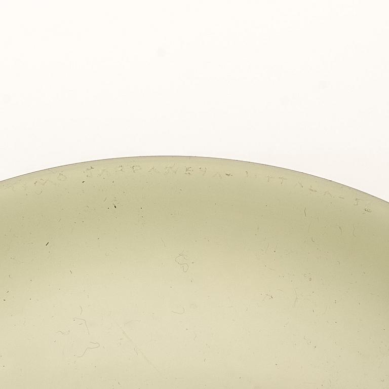 TALLRIKAR, 11 st, glas, signerade Timo Sarpaneva -56, Iittala.