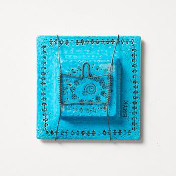 Rut Bryk, a stoneware relief/ dish, Finland ca 1960.