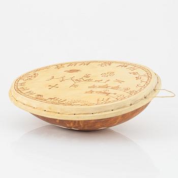 Olof Tomas Svonni, a cermonial drum, signed.