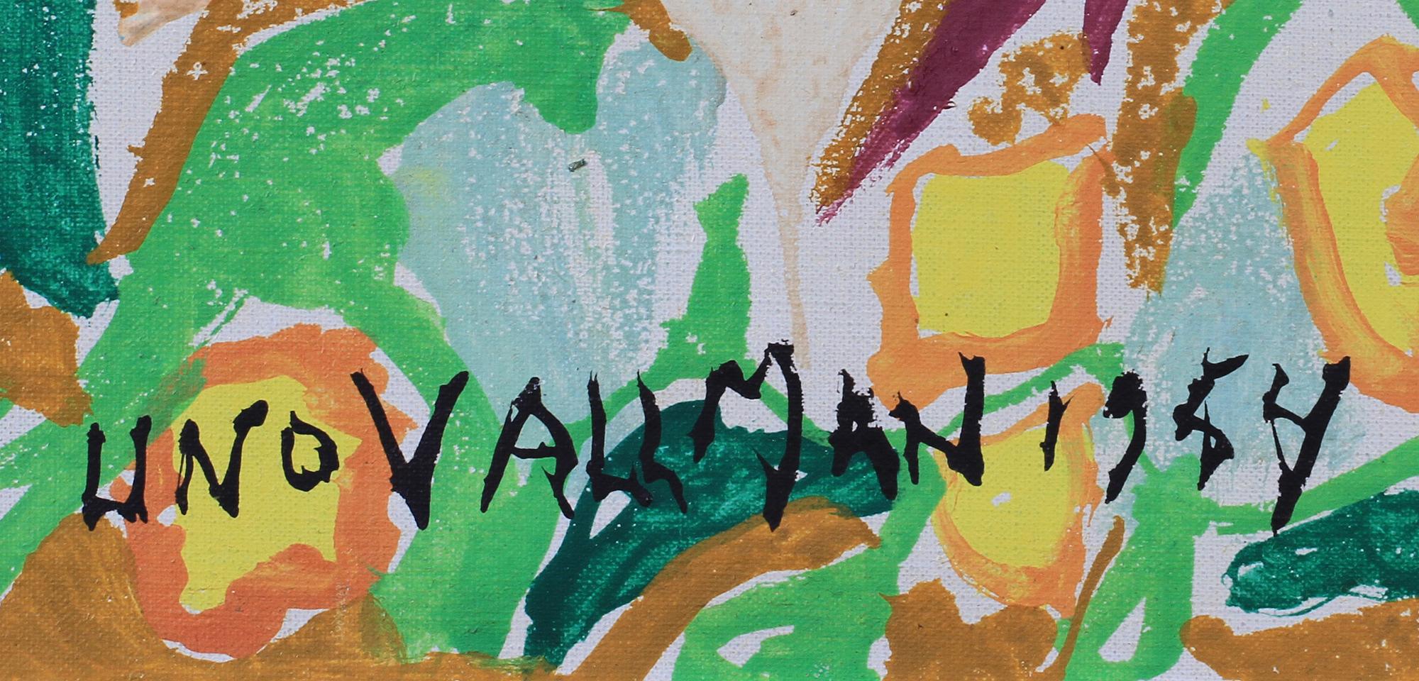 UNO VALLMAN, olja på duk. Sign och dat 1954.