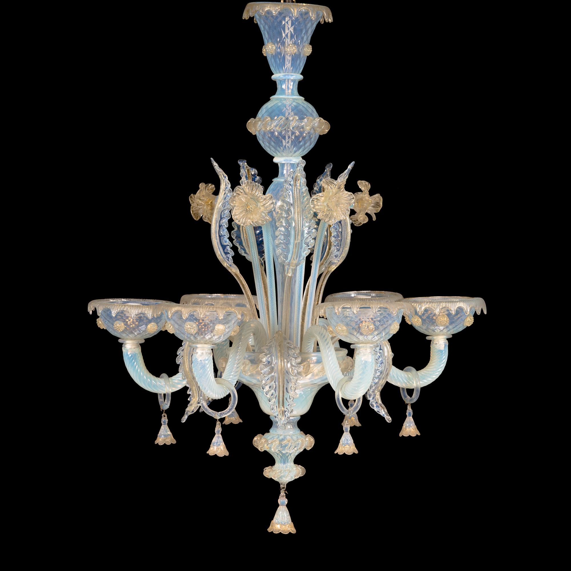 A mid-20th-century Murano glass chandelier.