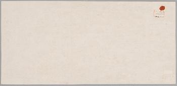 Oidentifierad konstnär, s.k. "Solfjädersmålning", Paviljong i kustlandskap, Kina, 1900-tal.