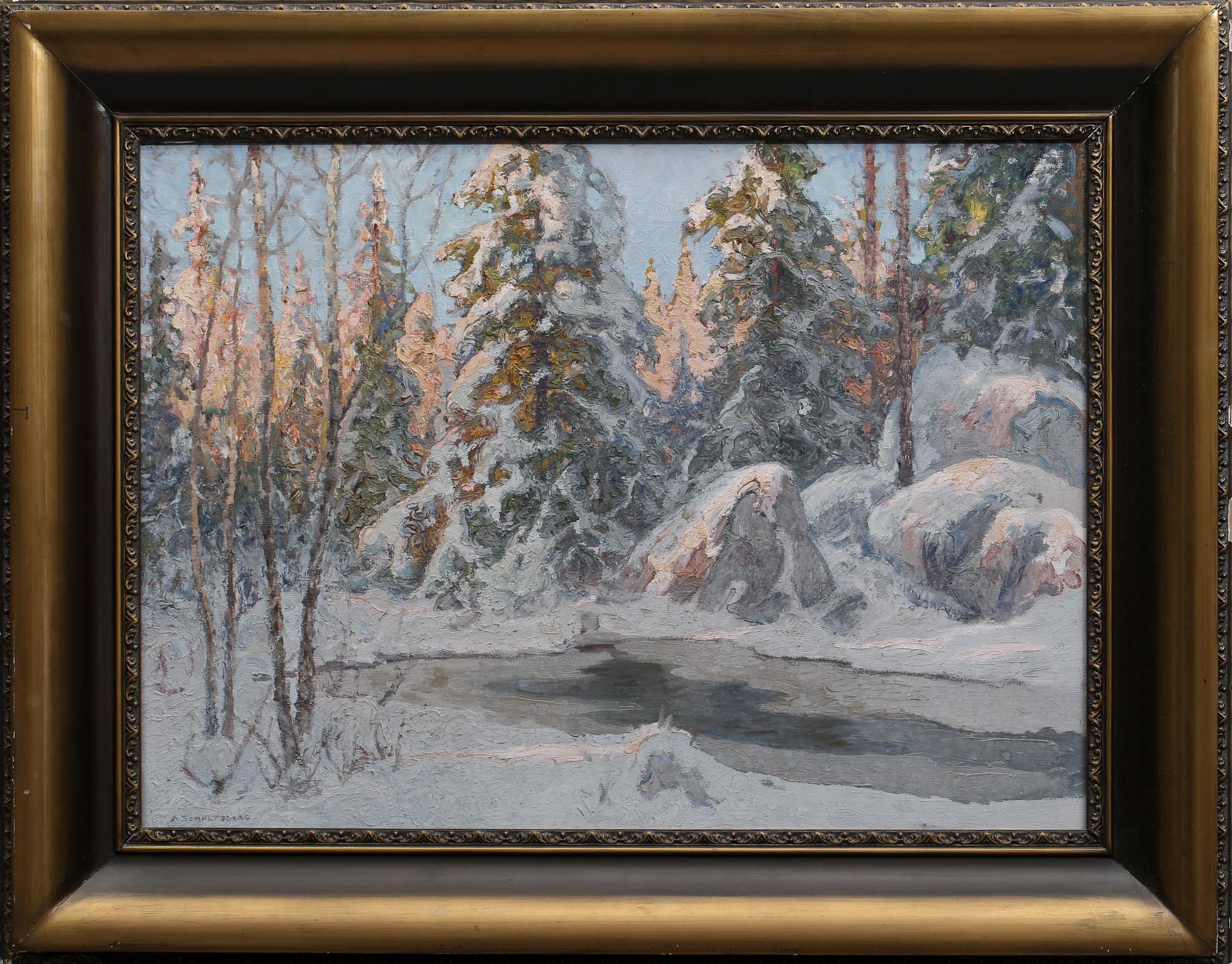 ANSHELM SCHULTZBERG, olja på duk, signerad.