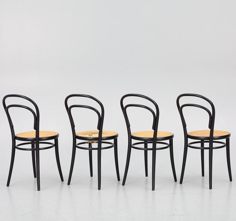 Michael Thonet, stolar, 3 st, modell 14, Ton.