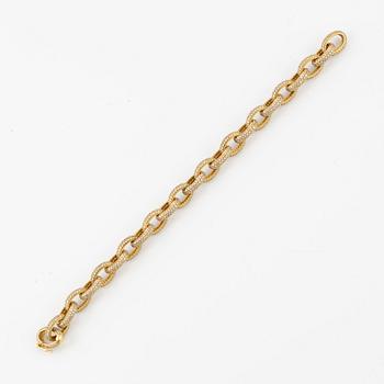 Bracelet 18K gold with octagon-cut diamonds totalling approximately 7.63 ct,.