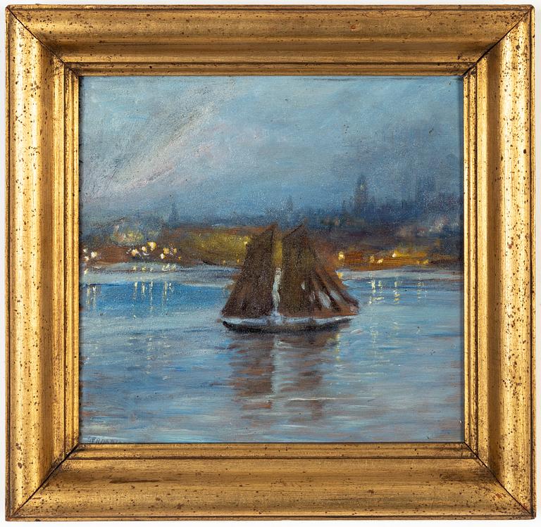Gerda Nordling, oil on panel, signed and dated -29.