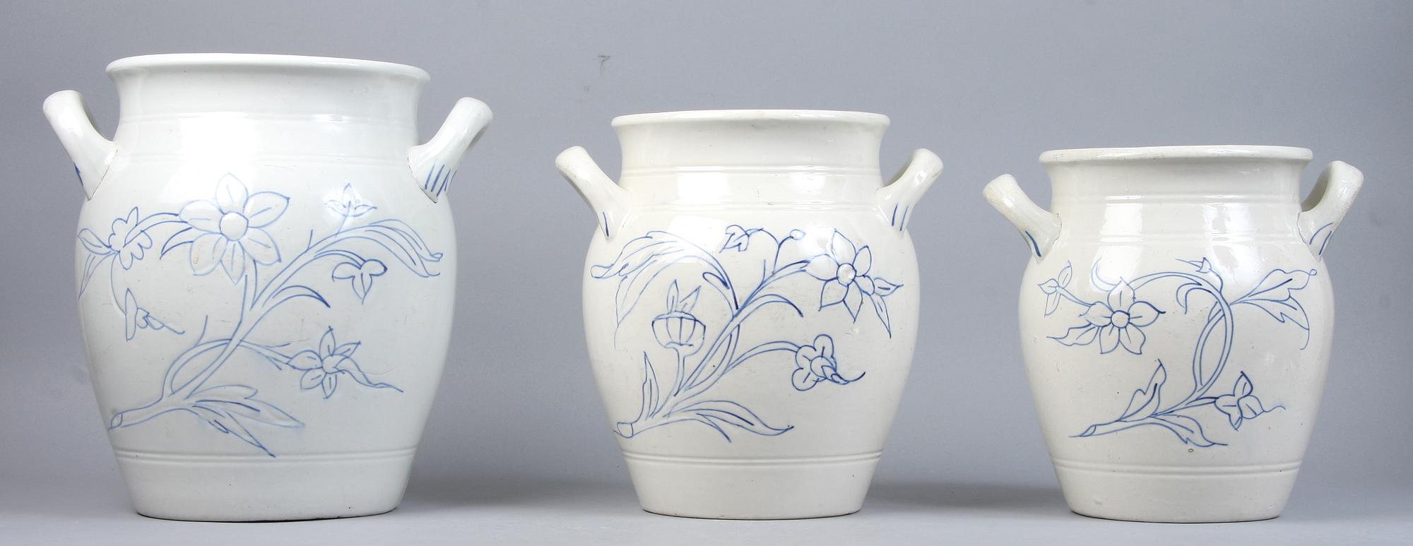 KRUS, 3 st, stengods, Rörstrand.