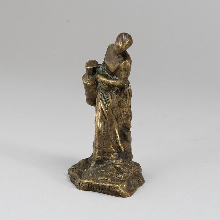 JULES AIMÉ DALOU, sculpture. Signed. Foundry mark. Bronze. Height 11 cm.