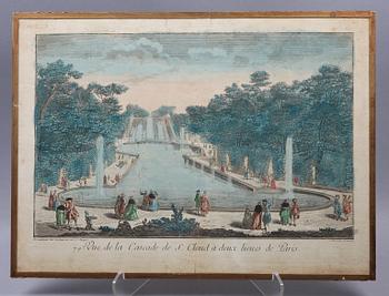 TITTSKÅPSBILDER, 2 st, Frankrike 1700-tal.