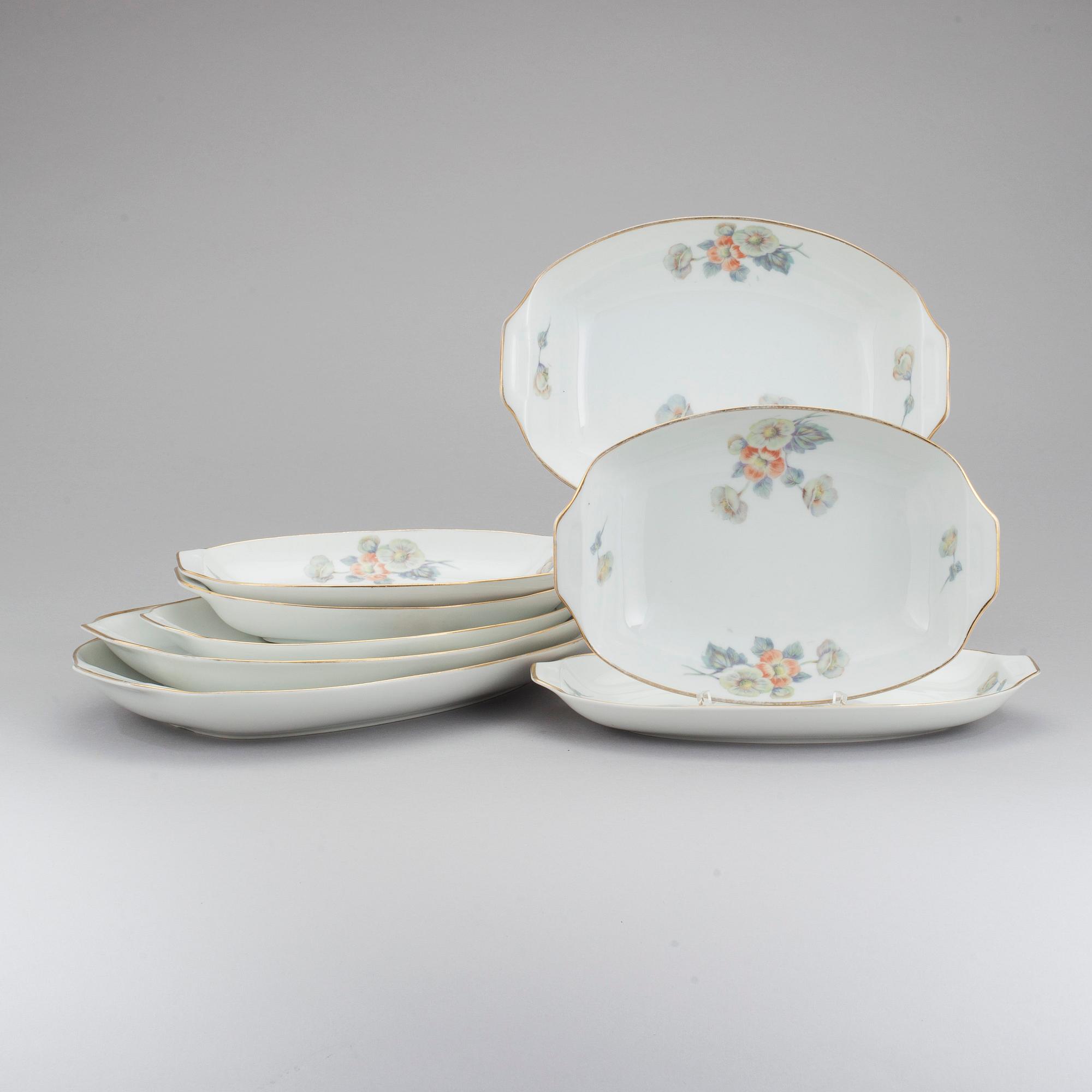 MATSERVIS, 50 delar, porslin, Karlskrona porslinsfabrik, 1920-/30-tal.