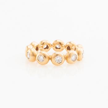 Ole Lynggaard, Ring "Bubble/Bubbles" 18K rose gold with round brilliant-cut diamonds, design by Charlotte Lynggaard.