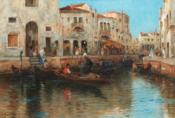 56. Wilhelm von Gegerfelt, Venetian canal scene.